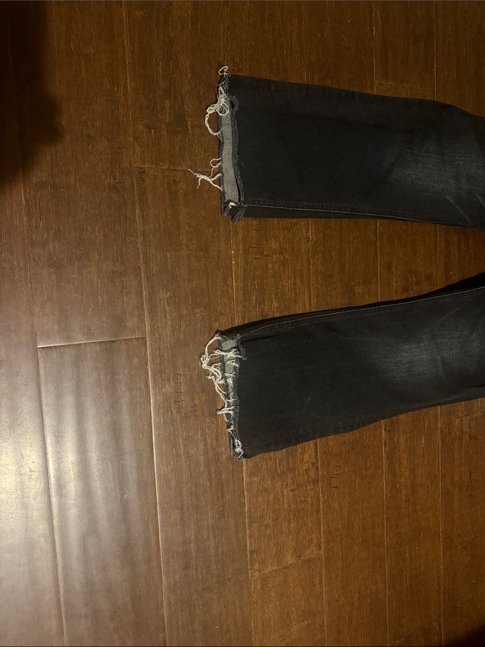 J. Crew Women’s Black Demi-Boot Crop Jeans with Raw Hem - Picture 4 of 6